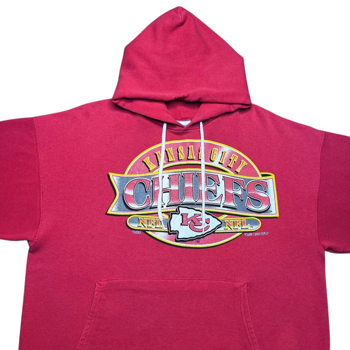 NFL Vtg 1995 NFL Kansas City Chiefs Spell Out 3D Print Hoodie Size US XL / EU 56 / 4 - 5 Thumbnail