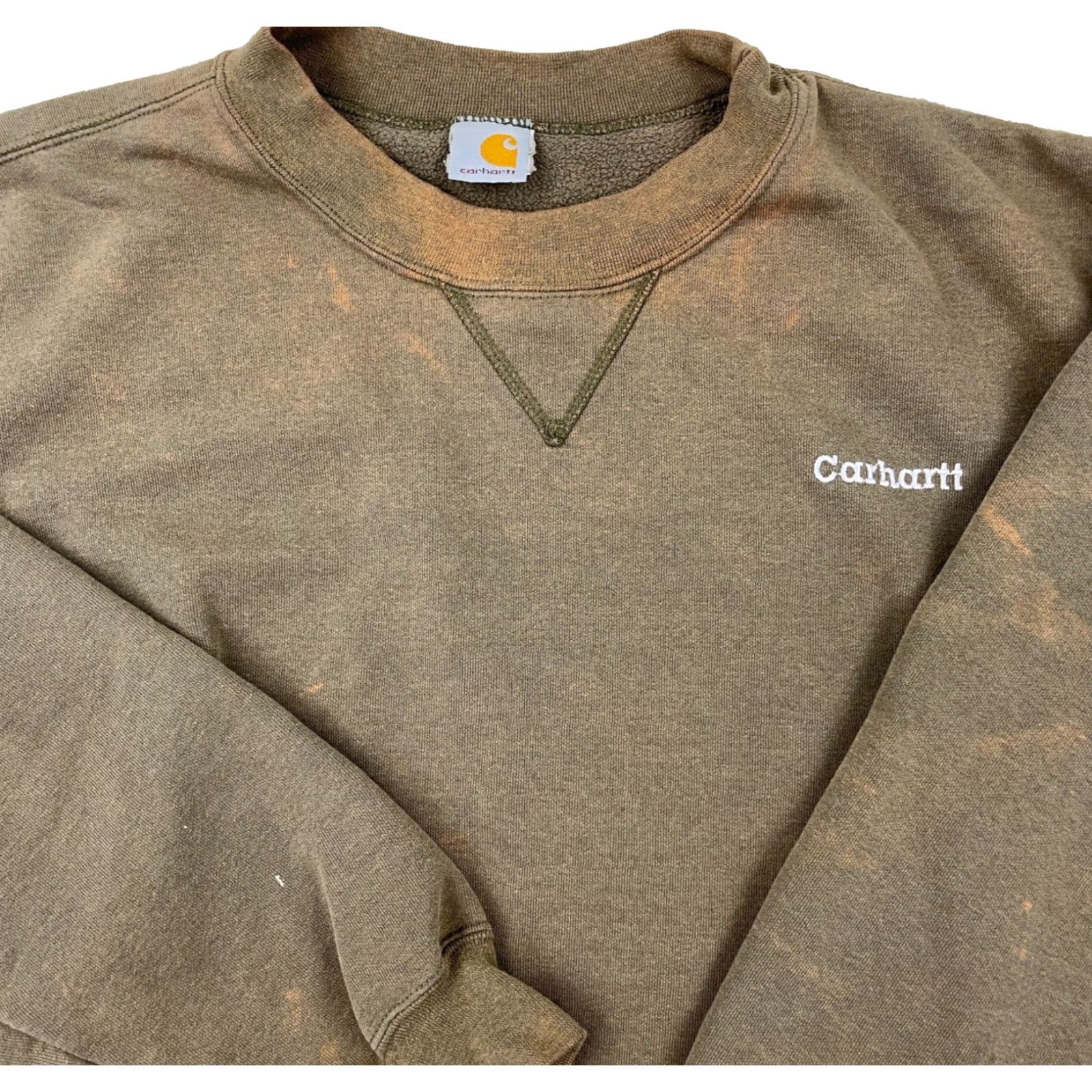 Carhartt VINTAGE Carhartt Sweatshirt Men L Green Crewneck Faded Grunge Heavyweight Athletic Logo Embroidered 90s Hipster Mens Size US L / EU 52-54 / 3 - 2 Thumbnail