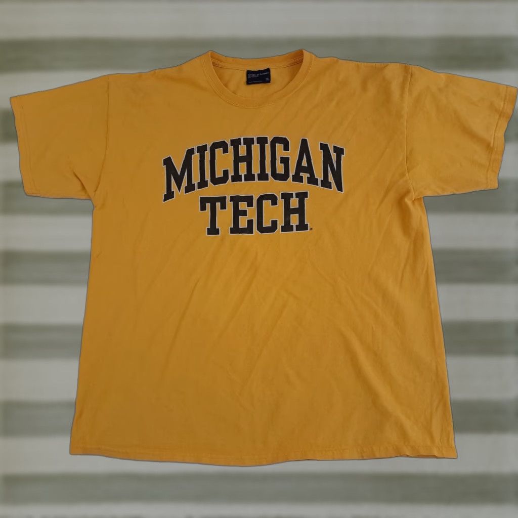Vintage VINTAGE MV Sport Printed T-Shirt XL Unisex Adults University Yellow 1990s Crew Neck Short Sleeve Cotton Canvas M? Size US XL / EU 56 / 4 - 1 Thumbnail