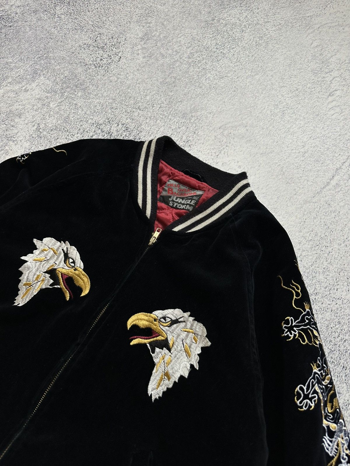Other Sukajan Japan Yokosuka Embroidery Velvet Jacket Size US M / EU 48-50 / 2 - 10 Thumbnail