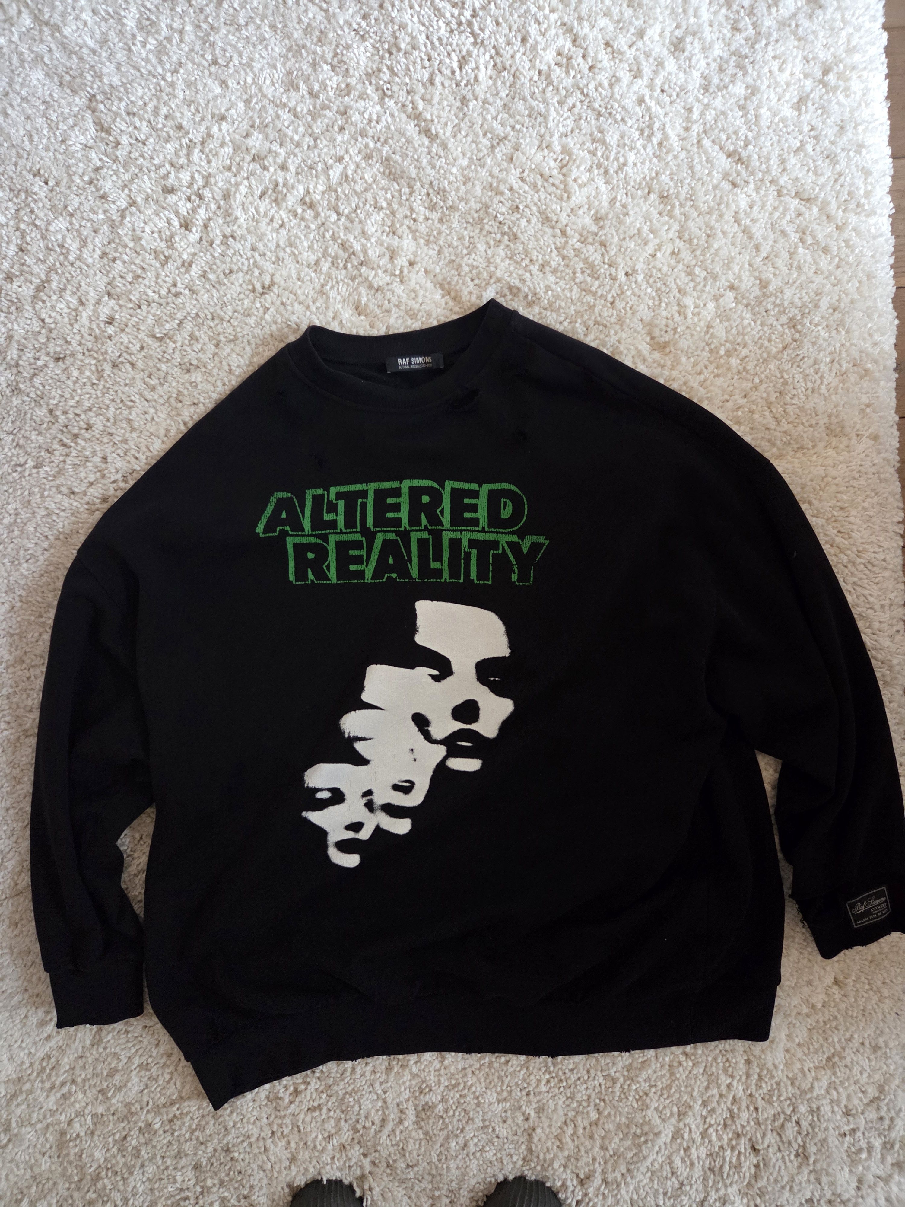 Raf Simons Raf Simons distressed "Altered Reality" Sweatshirt Size US XL / EU 56 / 4 - 1 Thumbnail