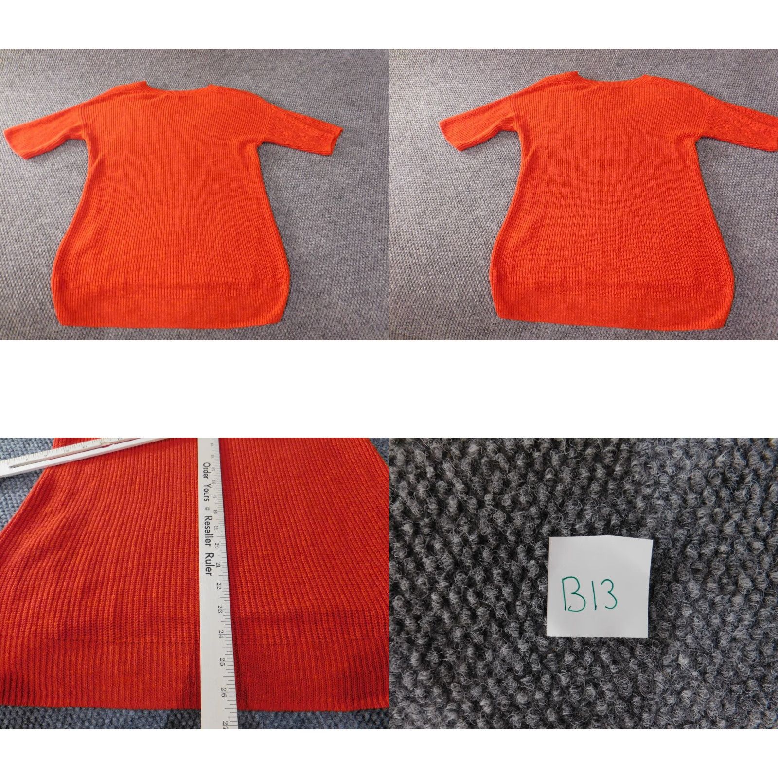 Banana Republic banana republic Womens Sweater Small orange pullover knit Crewneck Linen Viscose Raglan Long Sleeve Cable-Knit Solid Winter Stretch Regular Womens Size S / US 4 / IT 40 - 8 Thumbnail