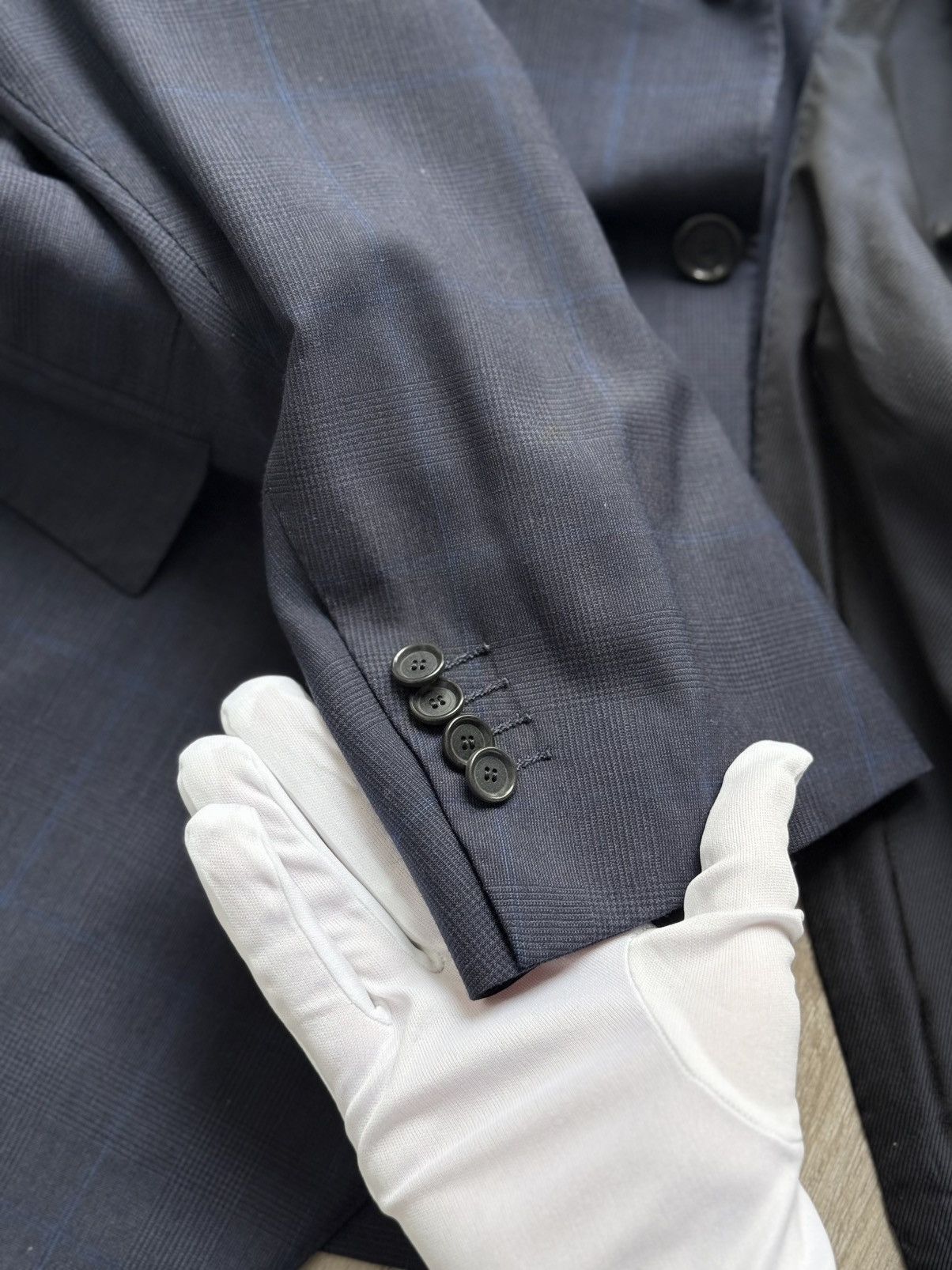 Cesare Attolini Cesare Attolini 3-Button Navy Suit Wool Mohair IT 56 Drop 7R Size 46R - 18 Thumbnail