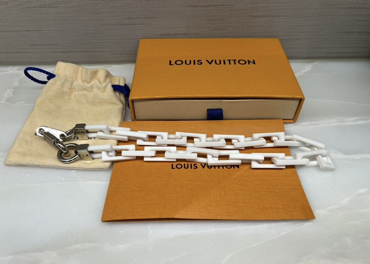 Louis Vuitton Louis Vuitton White Ceramic Chain Necklace By Virgil Abloh Size ONE SIZE - 4 Thumbnail