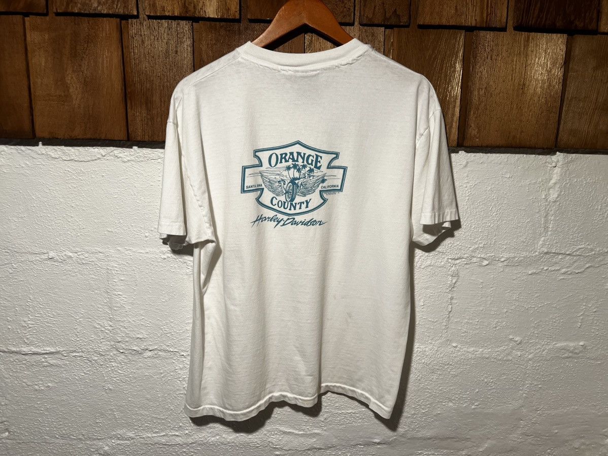 Harley Davidson × Vintage Vintage 1995 Harley Davidson Orange County T-Shirt Size US L / EU 52-54 / 3 - 2 Thumbnail