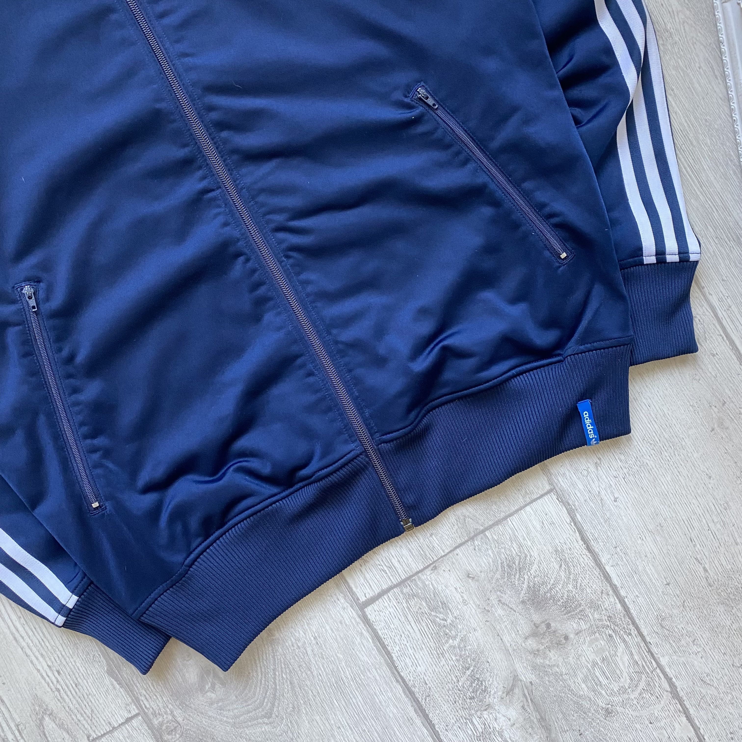 Adidas 🦈 Vintage 00s Adidas Track Top Jacket Retro Size US L / EU 52-54 / 3 - 3 Thumbnail