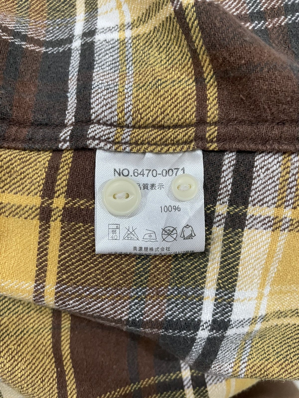 Japanese Brand Vintage Natural Travis Scott Style Tartan Plaid Flannel Size US M / EU 48-50 / 2 - 9 Thumbnail