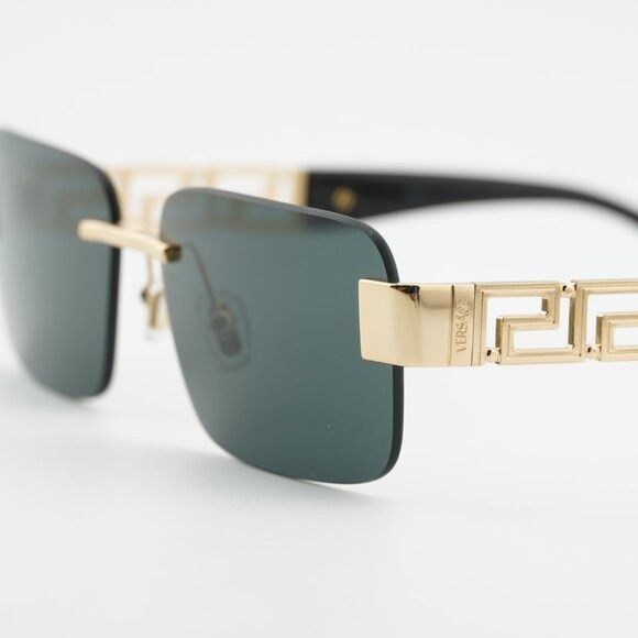 Versace Versace VE2298 100287 Sunglasses Gold Rectangle Frame Size ONE SIZE - 7 Thumbnail
