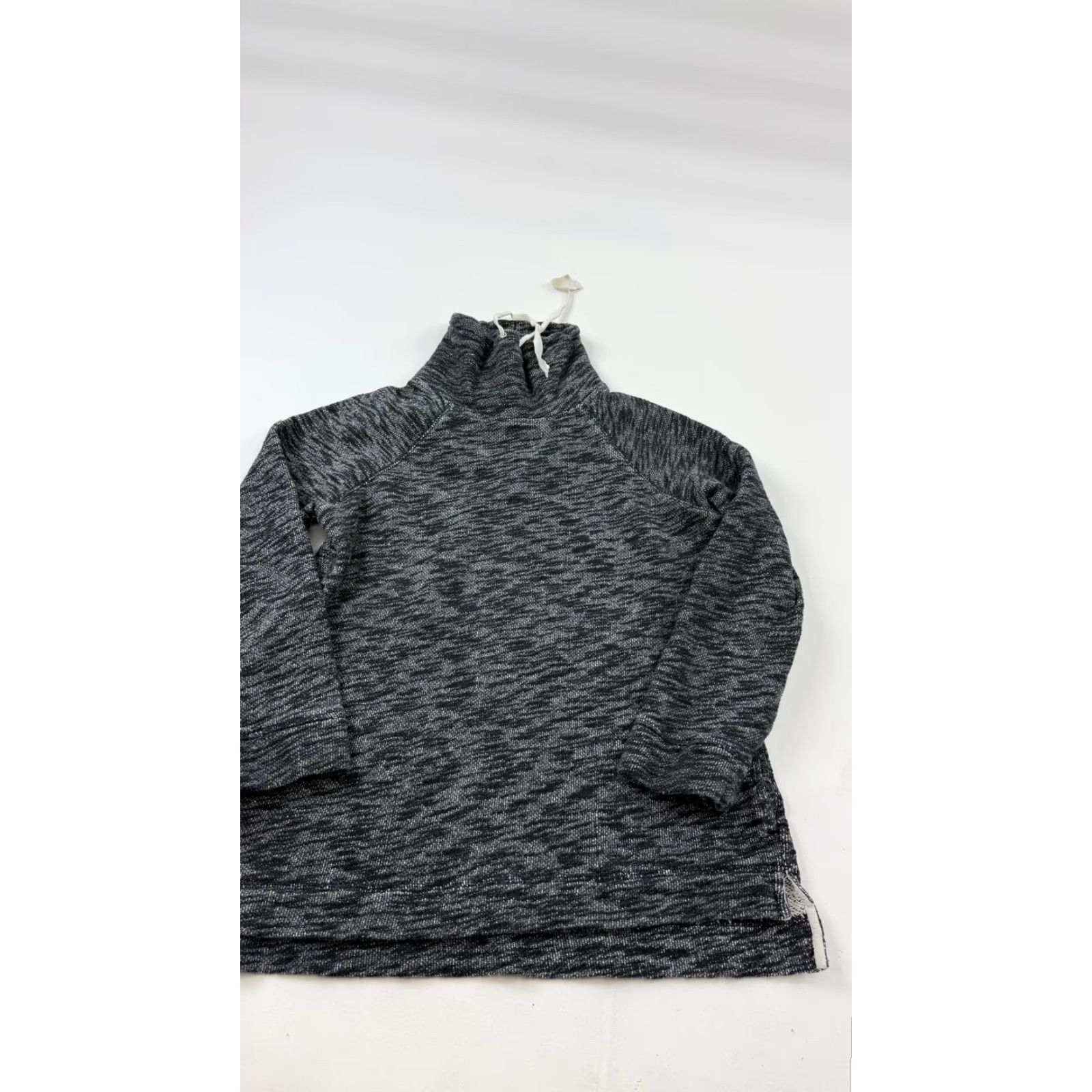 J.Crew J.Crew Sweater Womens S/M Gray 100% Cotton Mock Neck Raglan Pullover Soft Knit Size S / US 4 / IT 40 - 3 Thumbnail
