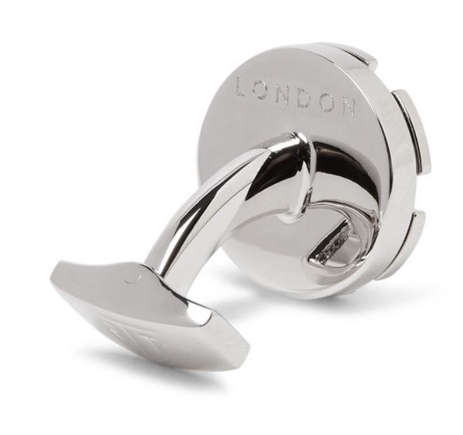 Tateossian Tateossian Poker Chip Cufflinks Rhodium-Plated London New Size ONE SIZE - 5 Thumbnail