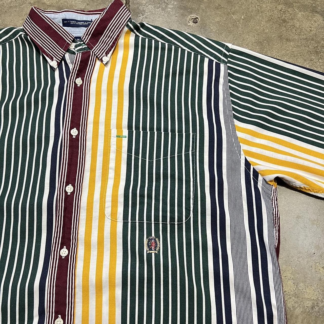 Tommy Hilfiger × Vintage Vintage 00s Y2K Tommy Hilfiger Striped Button Up Shirt Crest Size US M / EU 48-50 / 2 - 3 Thumbnail