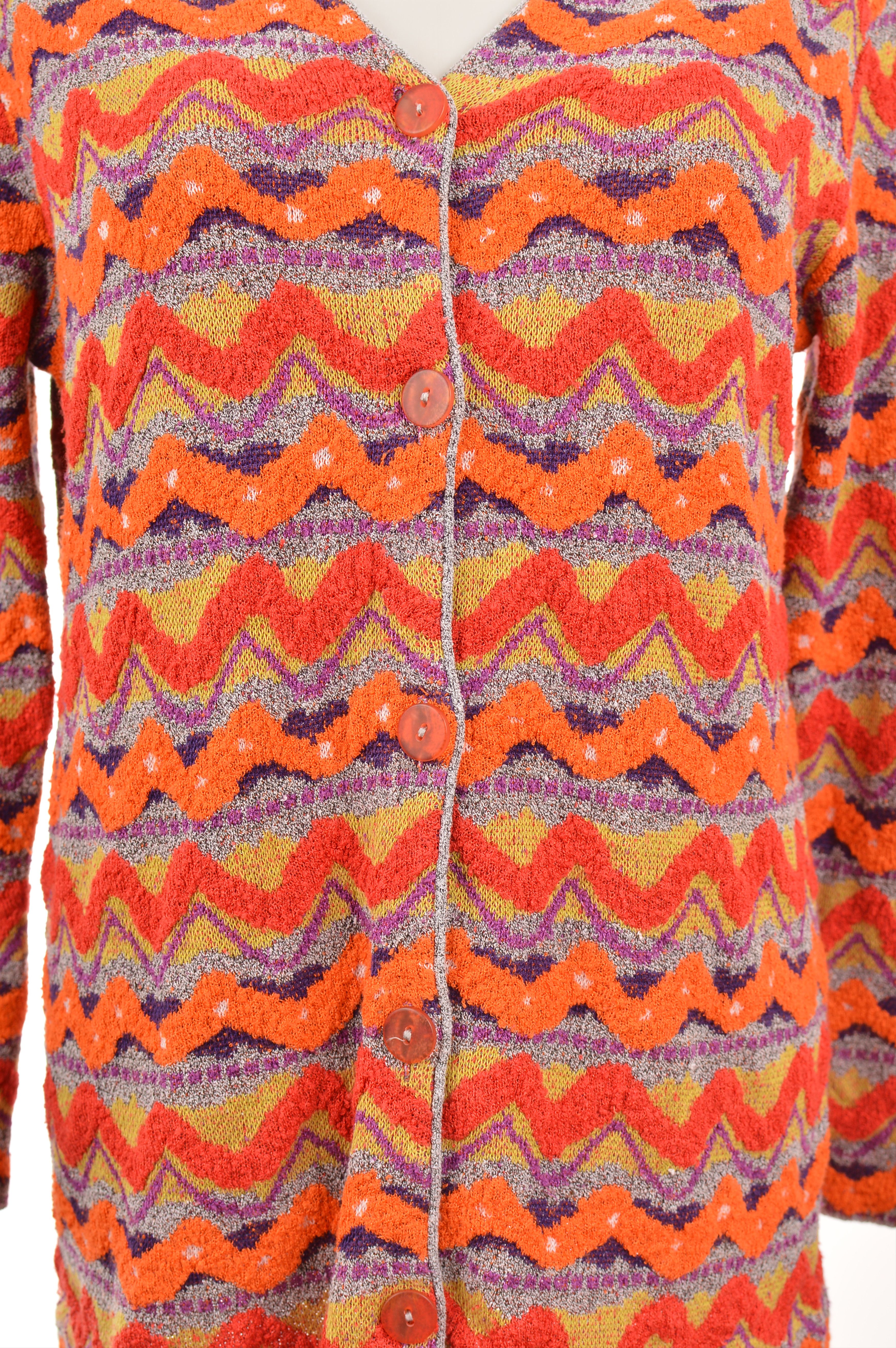 Missoni Missoni Sport Vintage Zig-Zag Cardigan Sweater Size M / US 6-8 / IT 42-44 - 3 Thumbnail