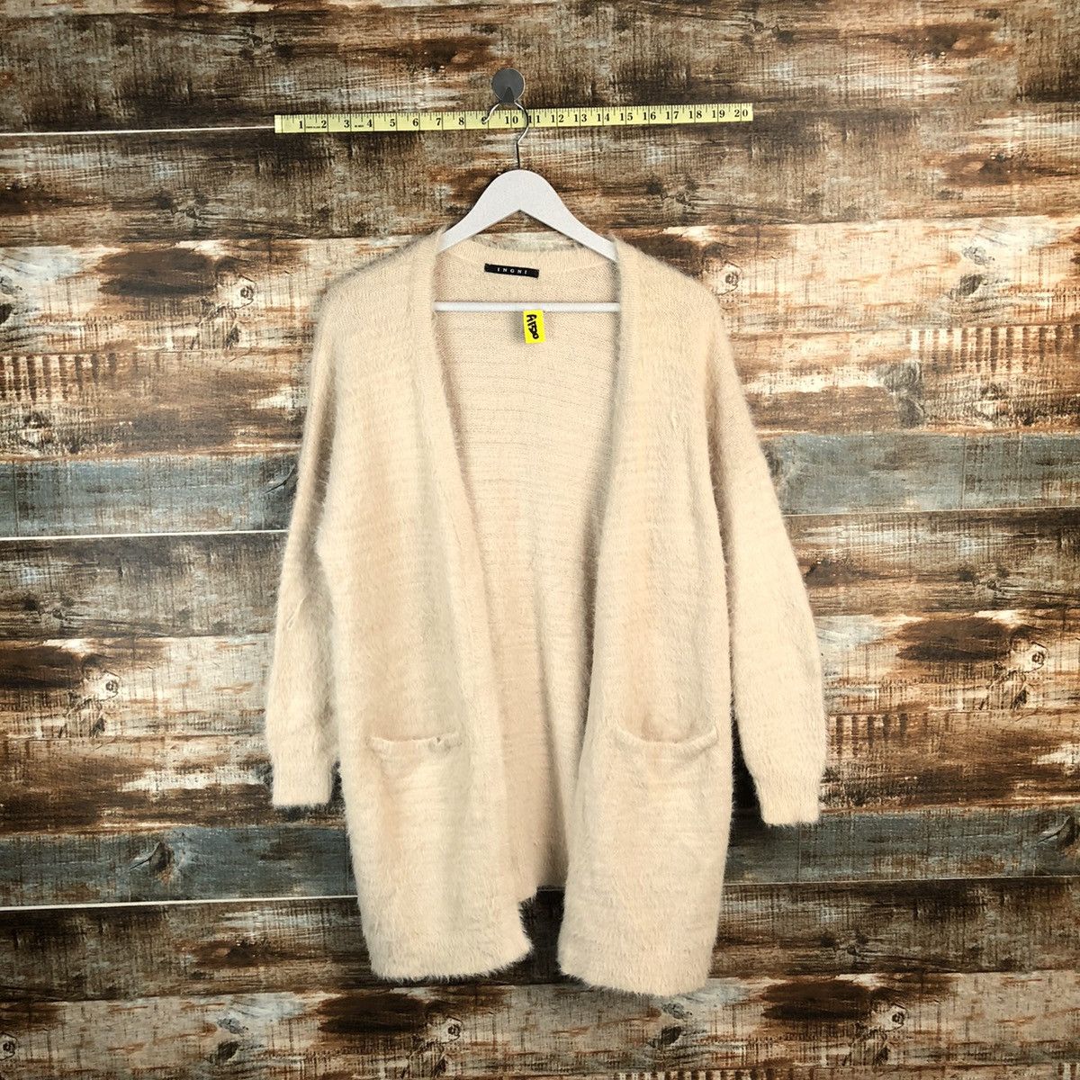 Aran Isles Knitwear Ingni Brown Cardigan mohair fur shaggy Knitwear #A1320 Size M / US 6-8 / IT 42-44 - 1 Thumbnail