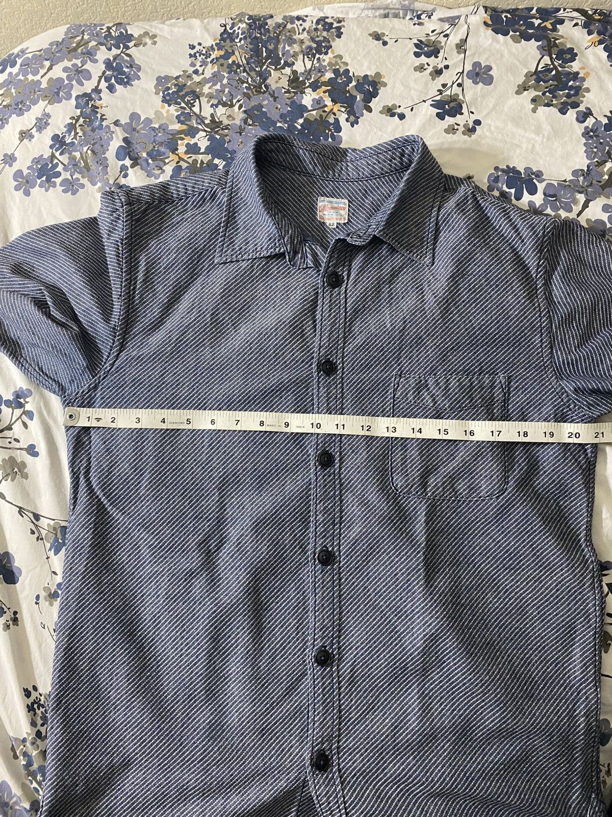 Momotaro Jeans Momotaro indigo dobby stripe work shirt Size US L / EU 52-54 / 3 - 6 Thumbnail