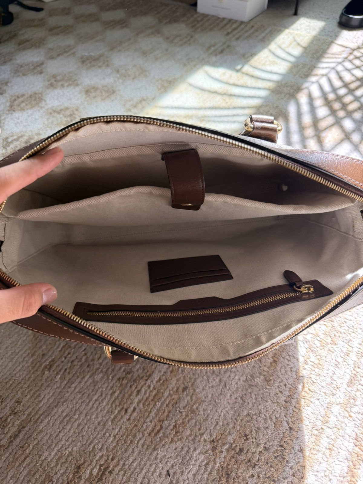 Gucci Gucci Brown GG Supreme briefcase Size ONE SIZE - 12 Thumbnail