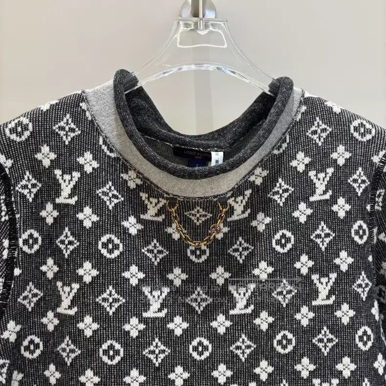 Louis Vuitton Louis Vuitton 23ss cream-print crewneck long-sleeve sweate Size US S / EU 44-46 / 1 - 3 Thumbnail