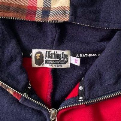 Bape Bape Check Shark Relaxed Full Zip Hoodie SS21 Size XS / US 0-2 / IT 36-38 - 6 Thumbnail
