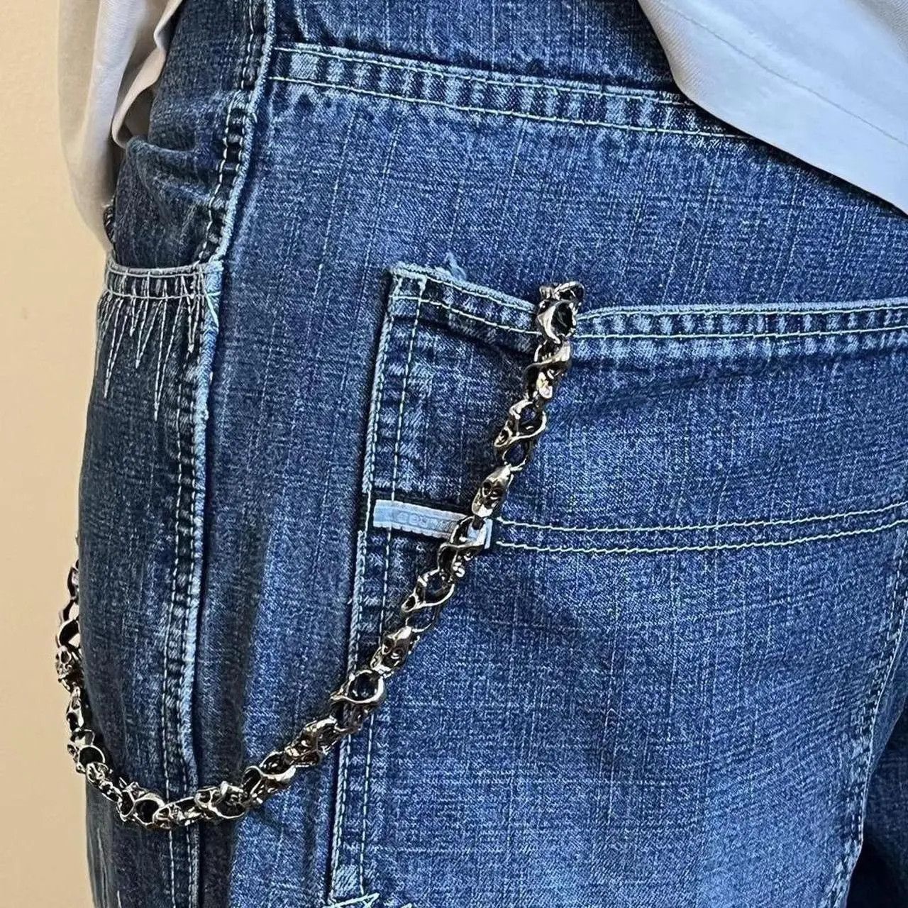 Japanese Brand × Vintage Vintage Y2K Punk Goth Emo Skull Pile Wallet Chain Size ONE SIZE - 2 Thumbnail