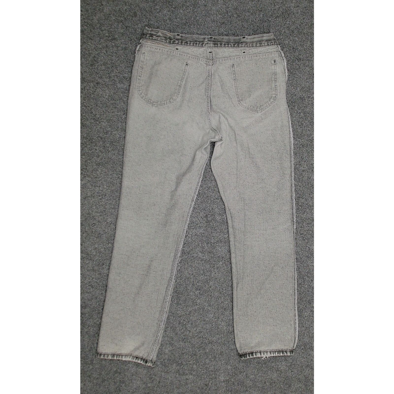 Lee Lee Vintage 80s Made in USA Charcoal Acid Wash Jeans 38x32 Size US 38 / EU 54 - 6 Thumbnail