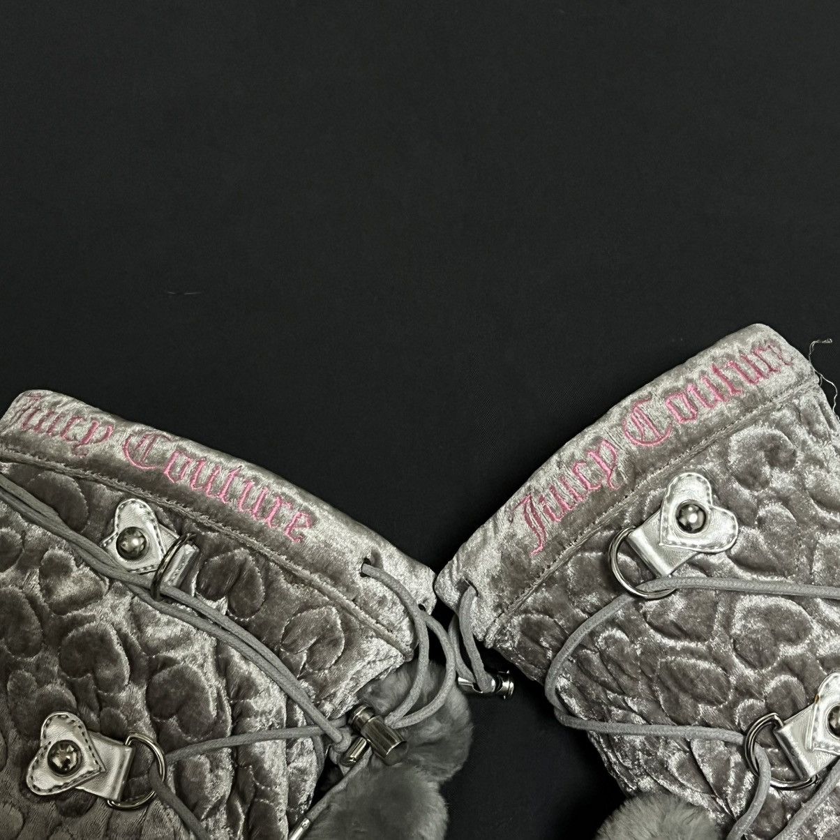 Juicy Couture × Vintage VINTAGE JUICY COUTURE MOHAIR MONOGRAM WINTER UNT SNOW BOOTS Size US 5.5 / IT 35.5 - 3 Thumbnail