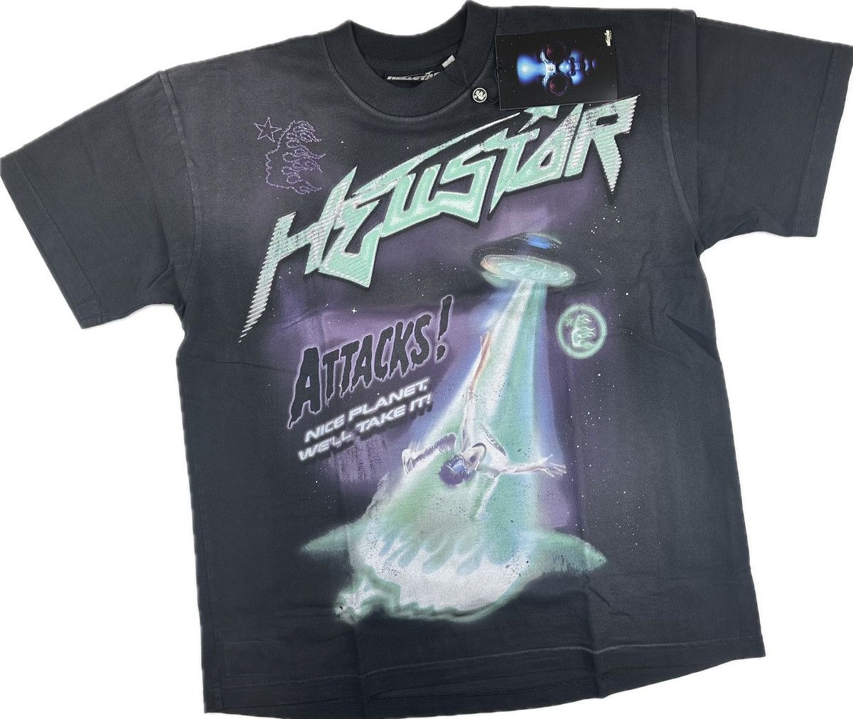 image of Hellstar Attacks T-Shirt in Black, Men's (Size Medium)