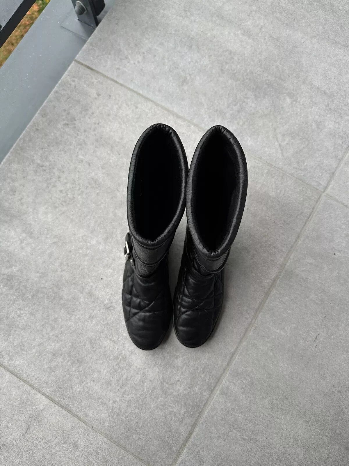 Dior CD Christian DIOR vintage women soft leather QUILTED BOOTS Size US 7.5 / IT 37.5 - 20 Thumbnail