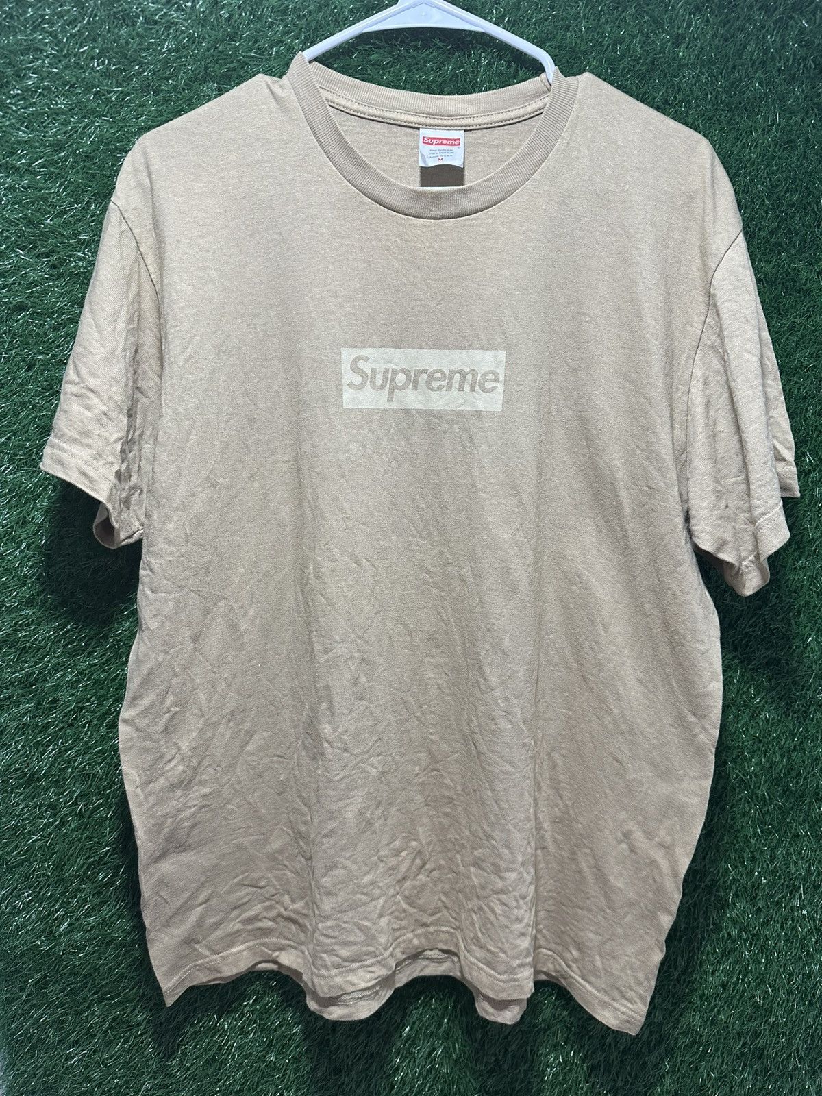 Supreme Tan Box Logo Tee | Grailed