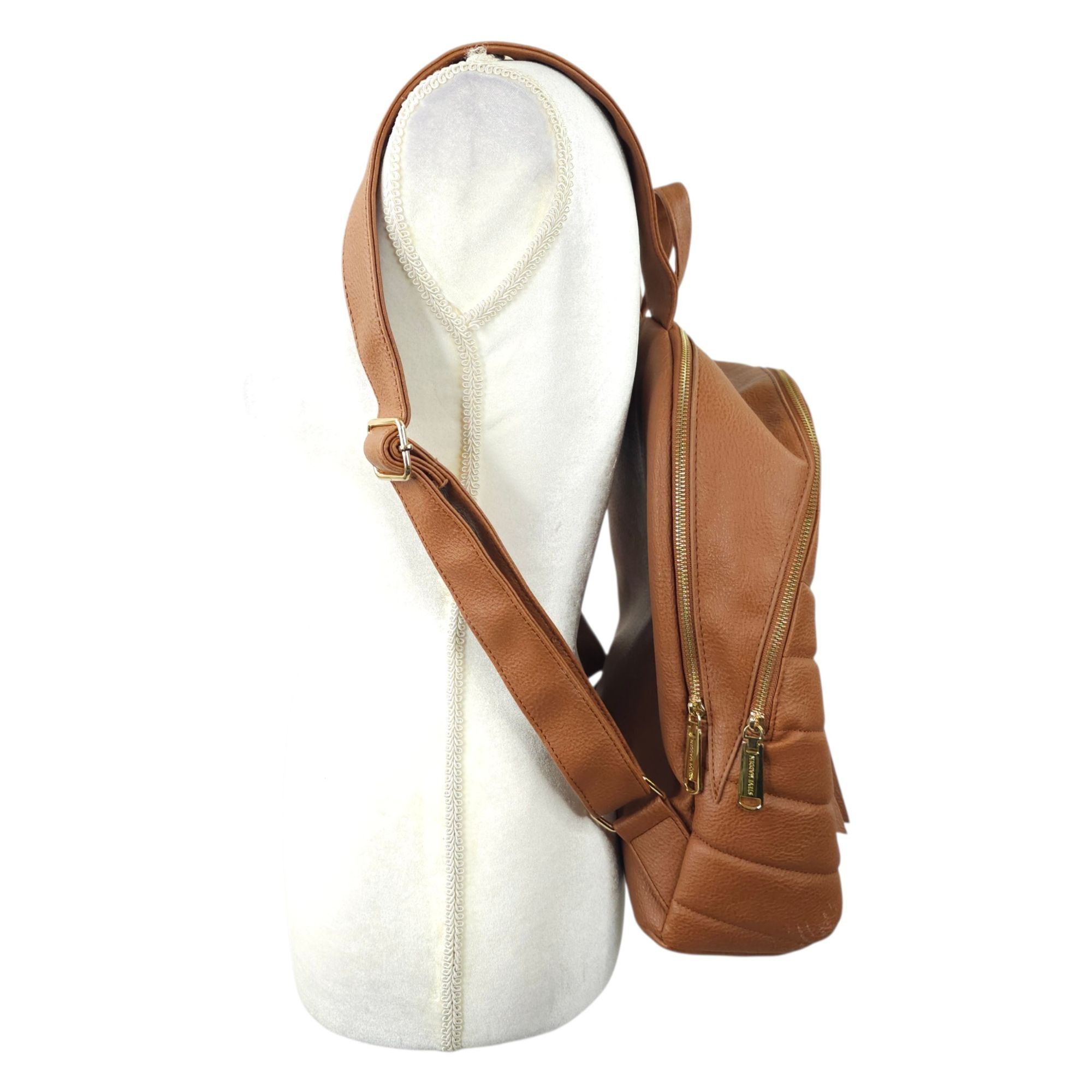 Steve Madden Steve Madden Bejewel Backpack Chevron Quilting Faux Leather Size ONE SIZE - 6 Thumbnail