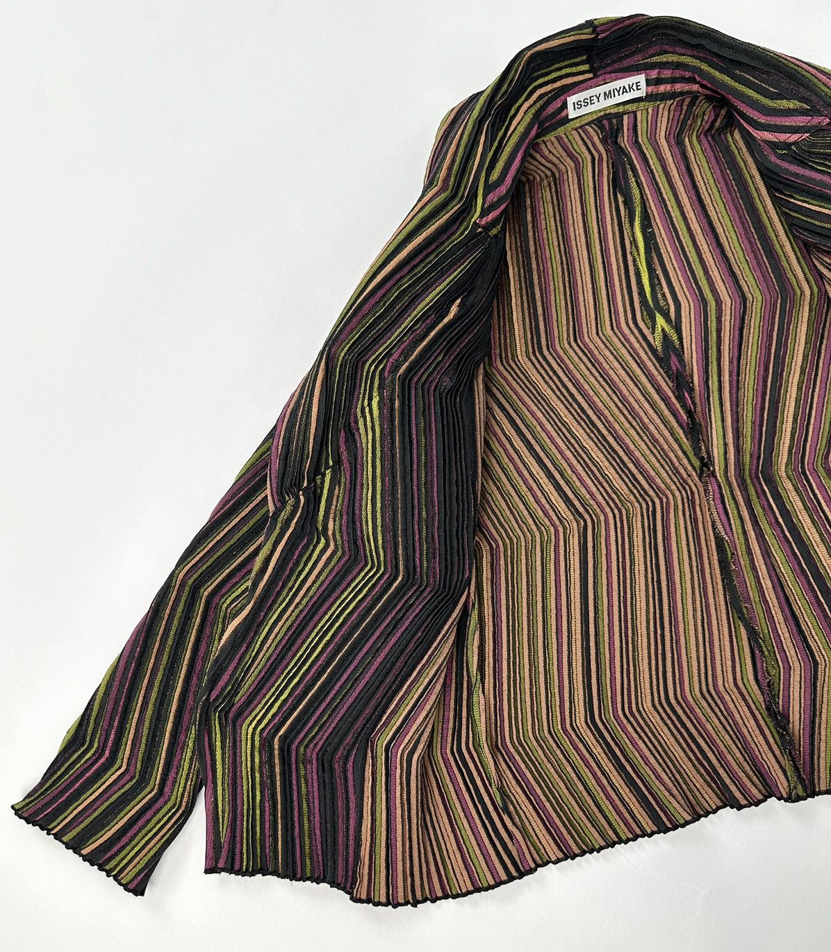 Issey Miyake Issey Miyake 3D Stretch Pleated Multi-Color Blazer Size XS / US 0-2 / IT 36-38 - 8 Thumbnail