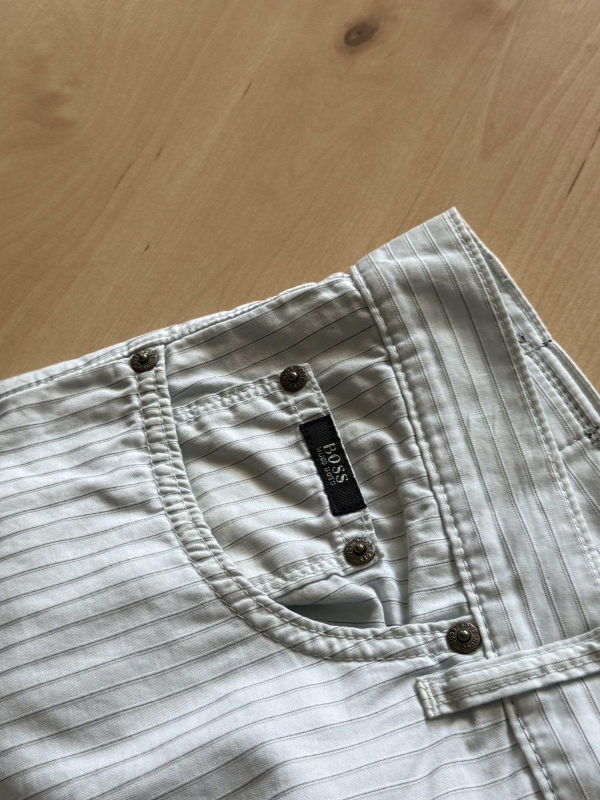 Hugo Boss Hugo Boss Vintage striped chino trousers pants retro y2k Size US 33 - 6 Thumbnail