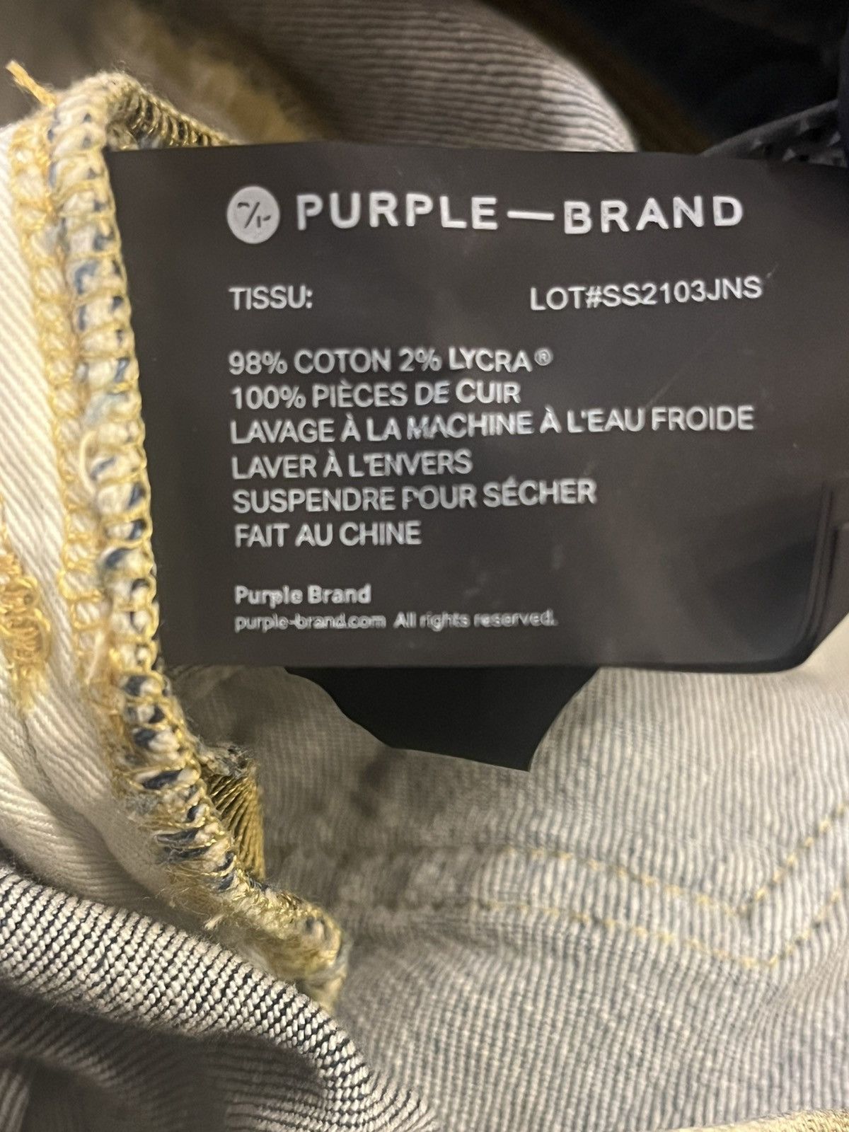 Purple Brand Light dirty blowout jeans sz 32 new Size US 32 / EU 48 - 10 Thumbnail
