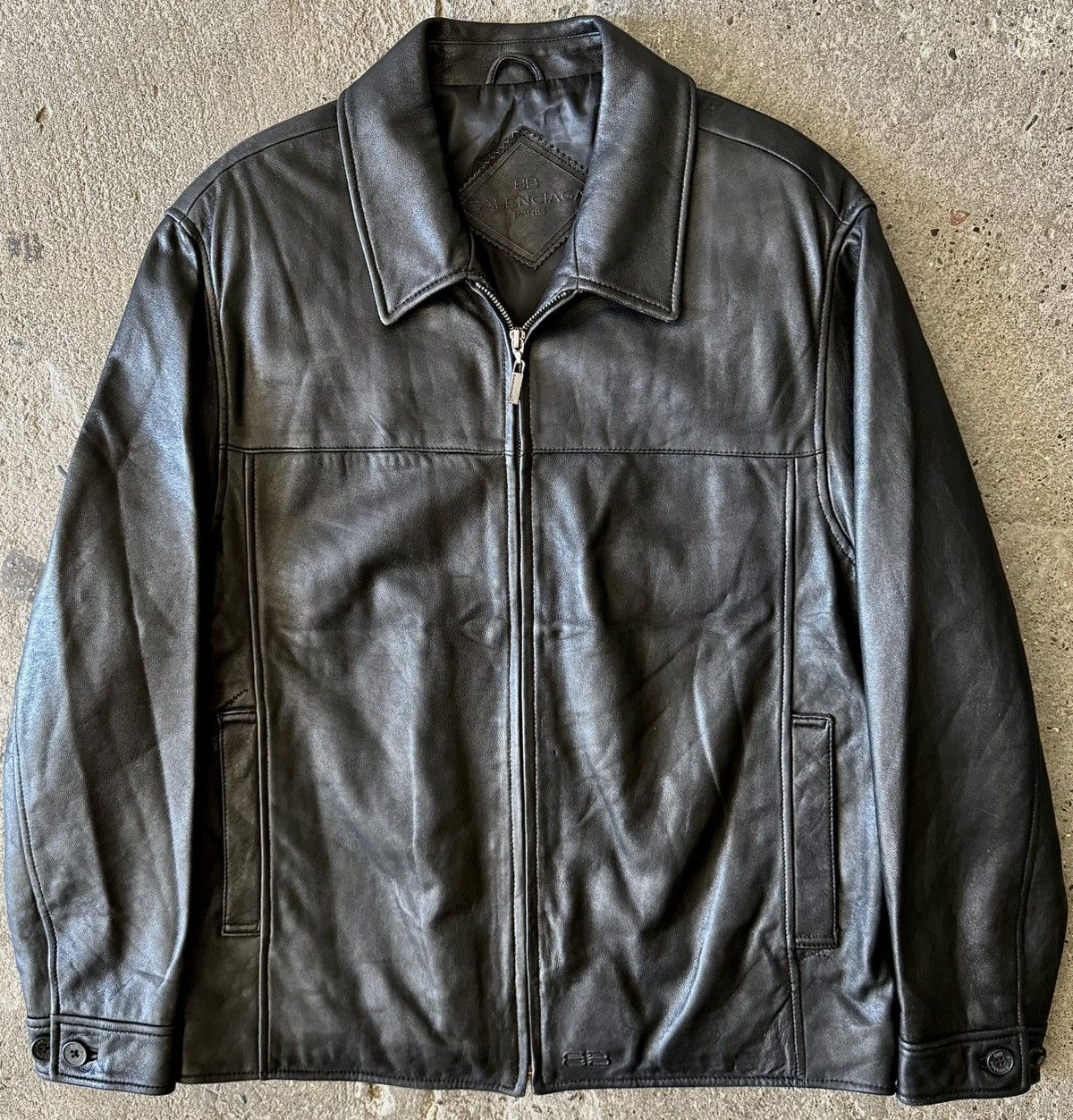 Balenciaga Balenciaga - 1997 - Nicolas Ghesquière-Zip Up Leather Jacket Size US L / EU 52-54 / 3 - 1 Thumbnail