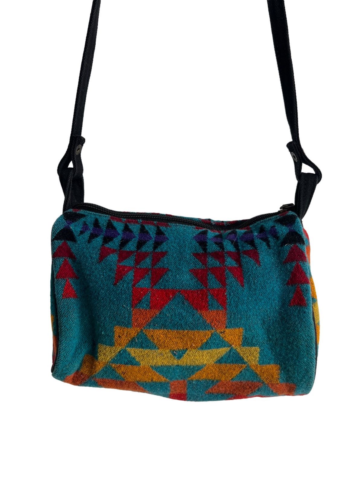 Dry Bones OG Pendleton 🇺🇸 Navajo Printed Wool Small Duffle Gym Bag Size ONE SIZE - 9 Thumbnail
