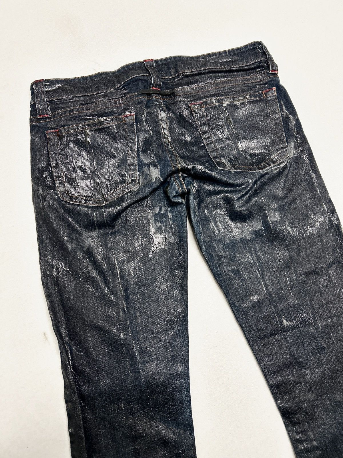 Jean Paul Gaultier 2000s Indigo Waxed Denim Jeans Size US 32 / EU 48 - 5 Thumbnail