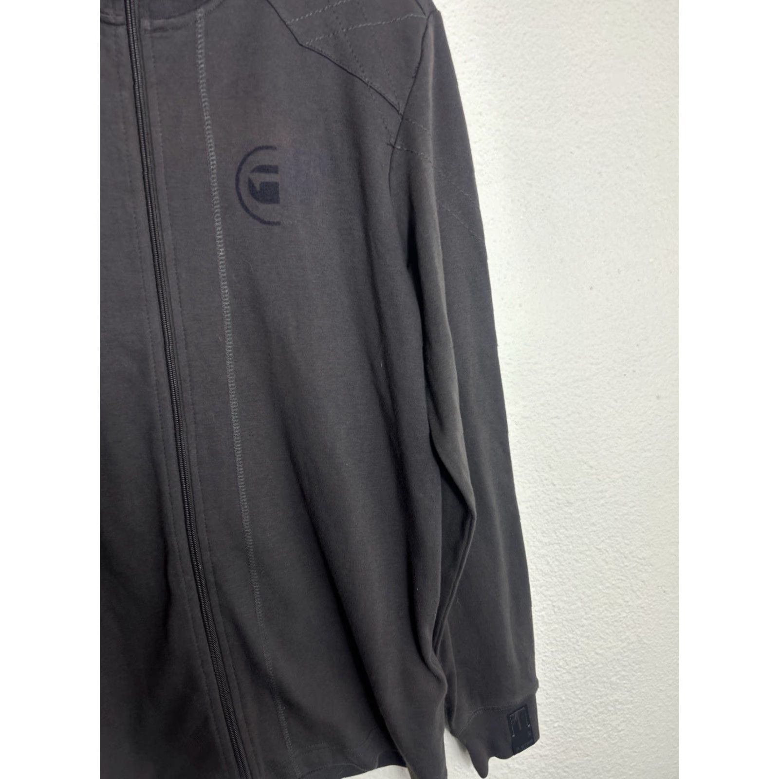 Vintage G Star Raw Mens XL Sweatshirt Full Zip Long Sleeve 100% Cotton Gray Stars Size US XL / EU 56 / 4 - 6 Thumbnail