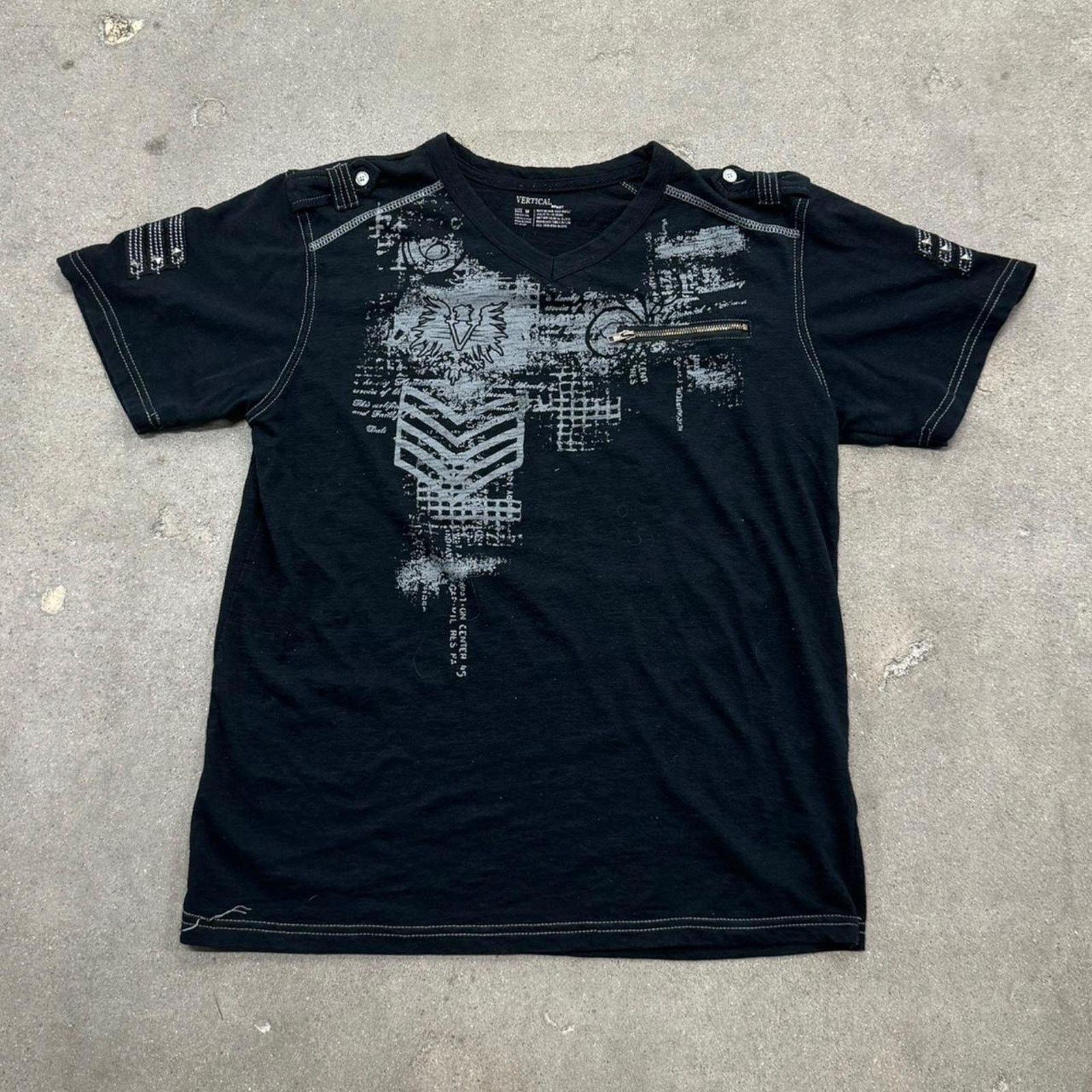 Affliction Y2k grunge vertical tee Size US M / EU 48-50 / 2 - 1 Thumbnail
