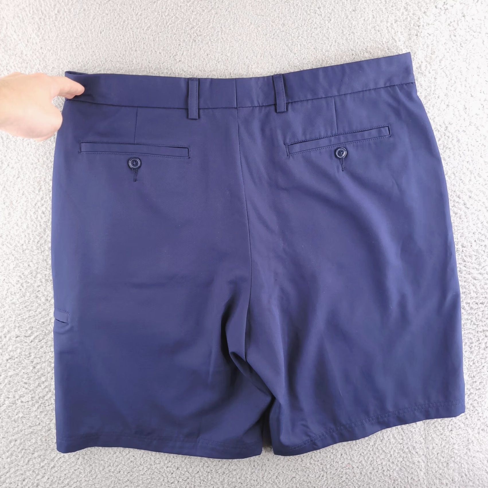 Vintage Pebble Beach Mens 36 Blue Golf Performance Cargo Polyester Shorts Size US 36 / EU 52 - 6 Thumbnail