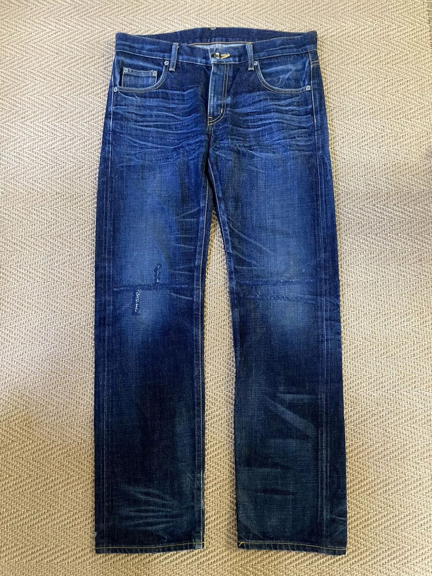 Neighborhood NEIGHBORHOOD 08EX Blue Line Distressed Jeans Size US 31 - 1 Thumbnail