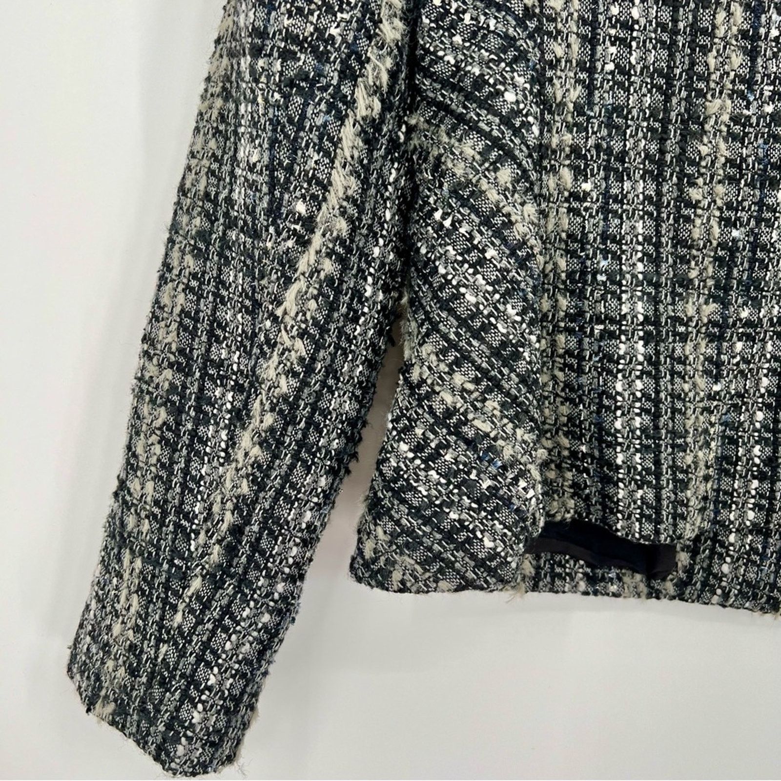 Anthropologie Anthropologie Drew Tweed Blazer Jacket Knit Formal M Size M / US 6-8 / IT 42-44 - 7 Thumbnail