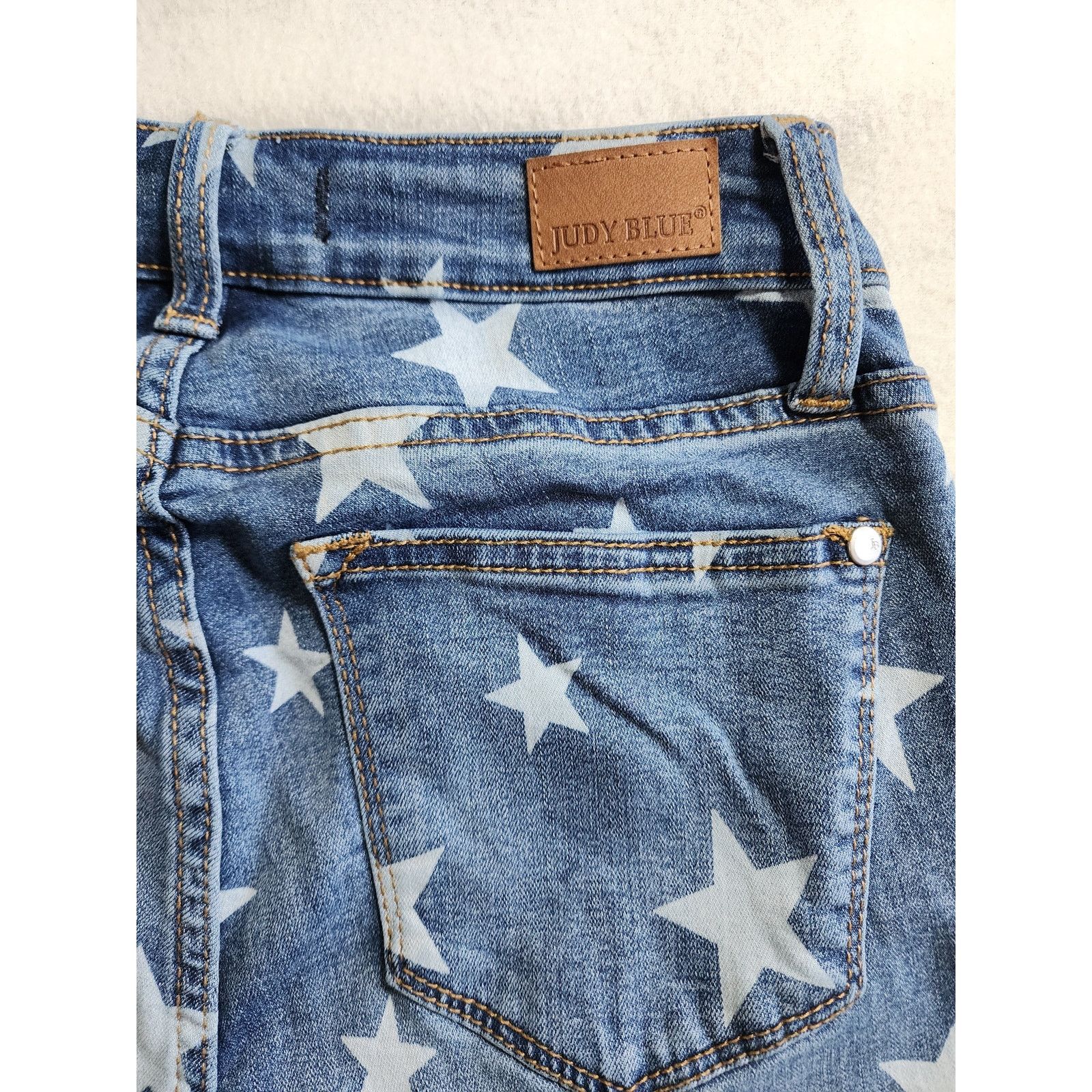 Judy Blue Judy Blue Star Print High Rise Waist Skinny Fit 3/26 Jeans Size 26" / US 2 / IT 38 - 8 Thumbnail
