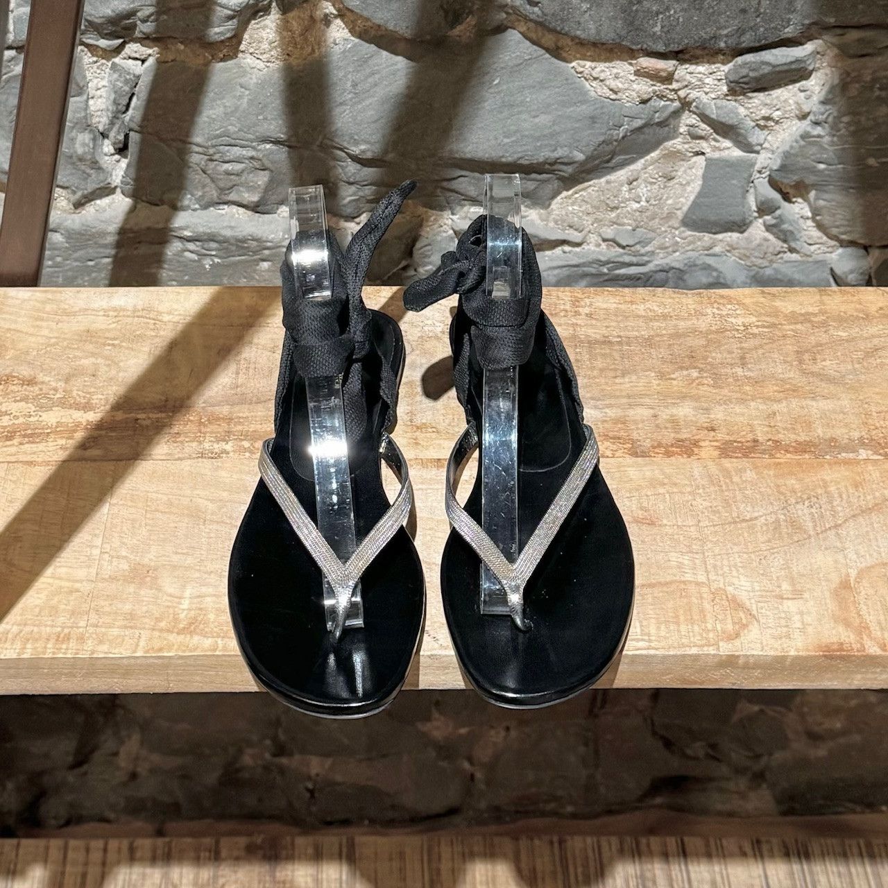Dries Van Noten Dries Van Noten Silver Wrap Around Thong Sandals Size US 10.5 / IT 40.5 - 2 Thumbnail