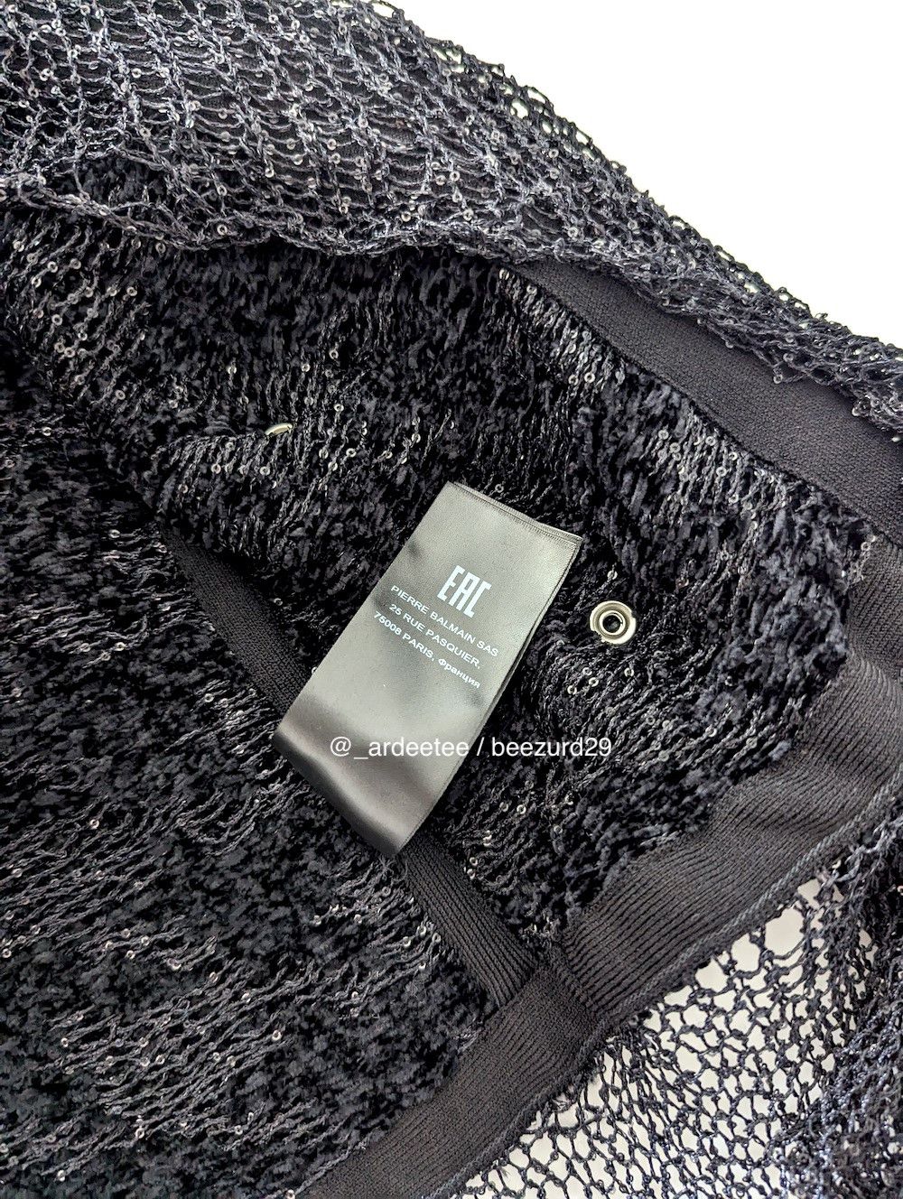 Balmain *NEW* $3500 SPENCER SEQUIN JACQUARD KNIT JACKET Size XS / US 0-2 / IT 36-38 - 14 Thumbnail