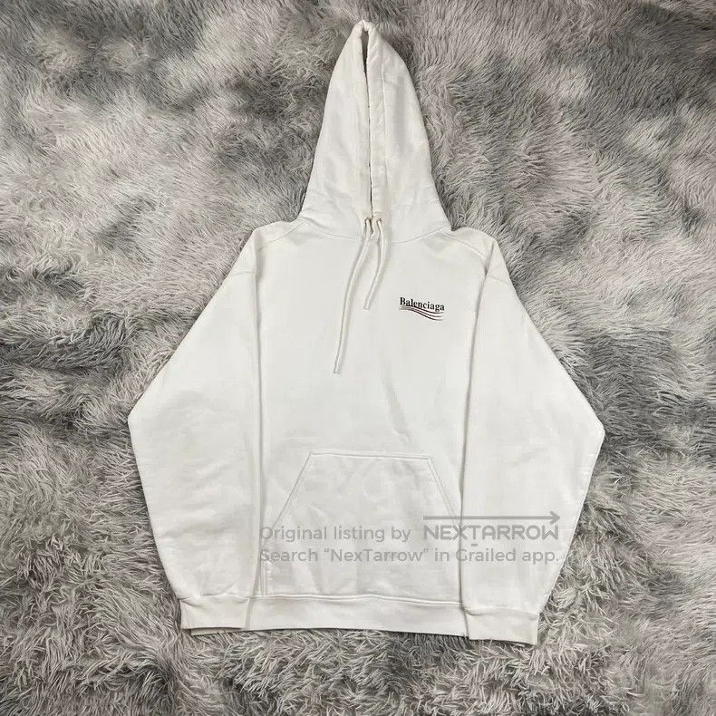 Balenciaga Balenciaga White Wave Coke Logo Sweatshirt Size US M / EU 48-50 / 2 - 1 Thumbnail