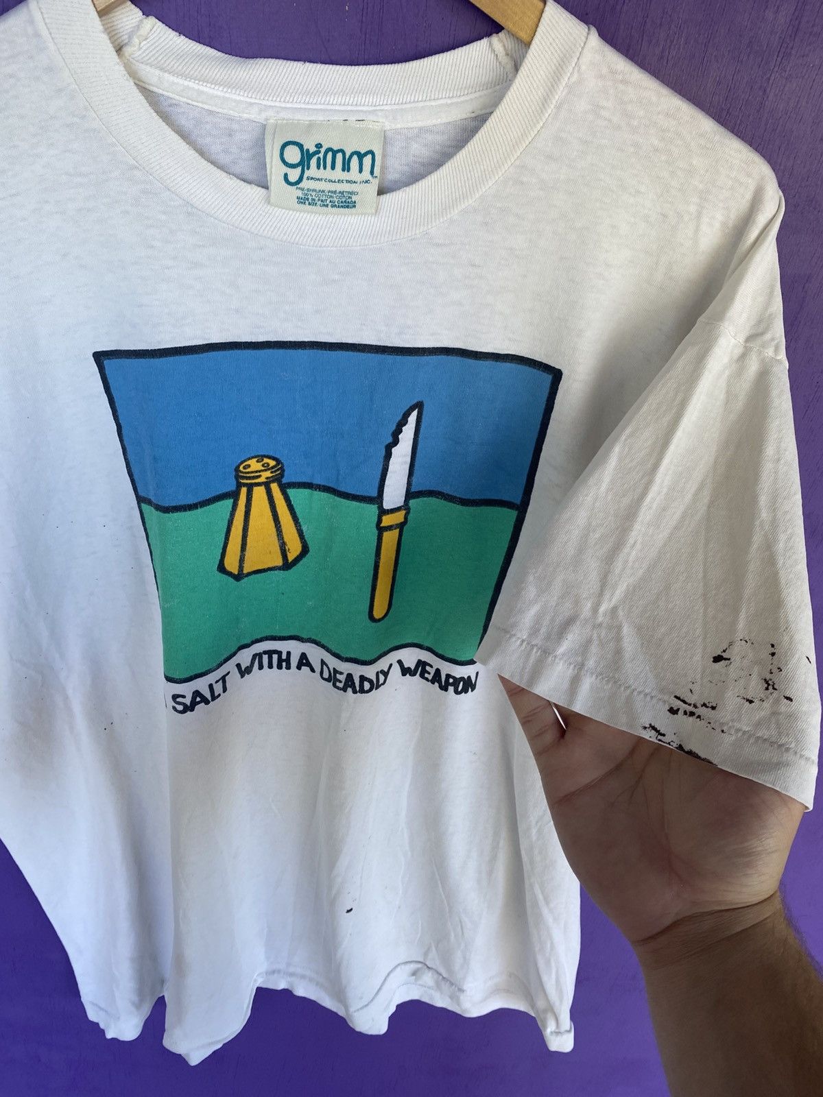 Other Vintage 90s A salt with a deadly weapon art tee Size US XL / EU 56 / 4 - 3 Thumbnail