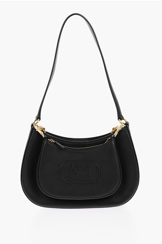 MCM og1mm0724 Size: OS / Leather Removable Hobo Bag in Black Size ONE SIZE - 1 Thumbnail