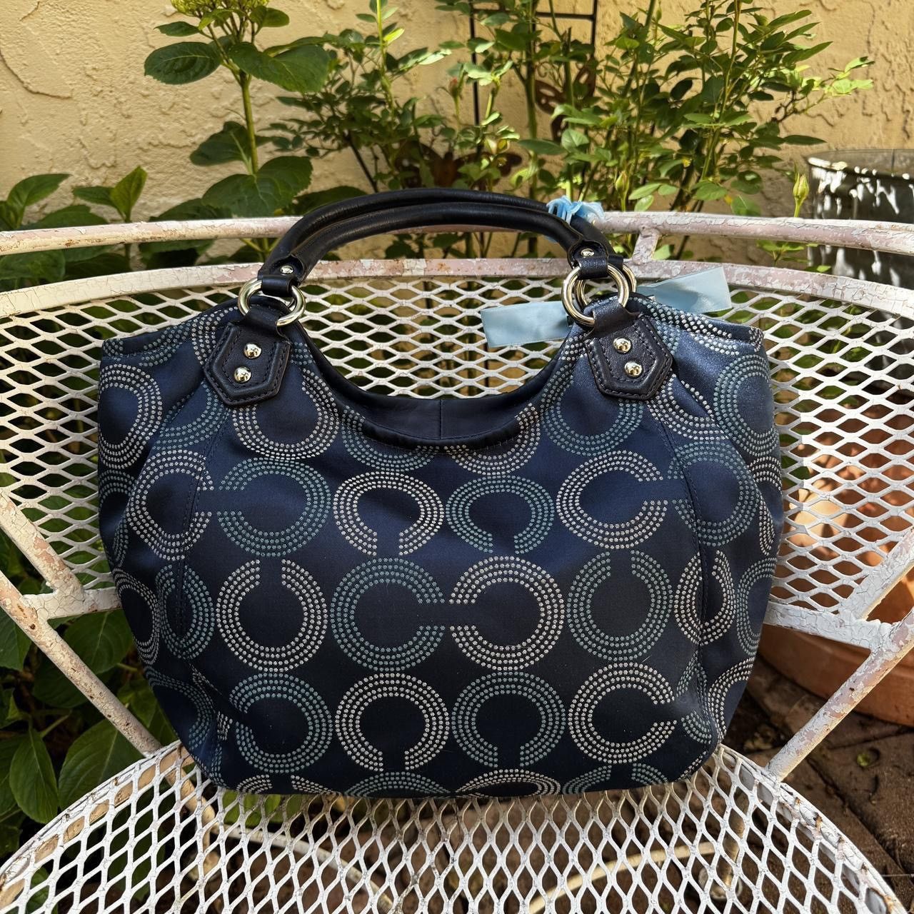 Coach Y2K Navy Coach Monogramed Tote Size ONE SIZE - 2 Thumbnail
