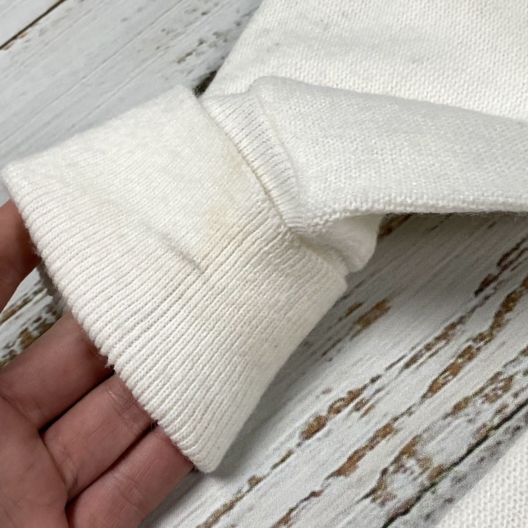 Izod VINTAGE IZOD Cardigan Sweater White Mens L Regular 80s USA Logo Knit 100% Acrylic Front-Logo Knitwear Size US L / EU 52-54 / 3 - 6 Thumbnail