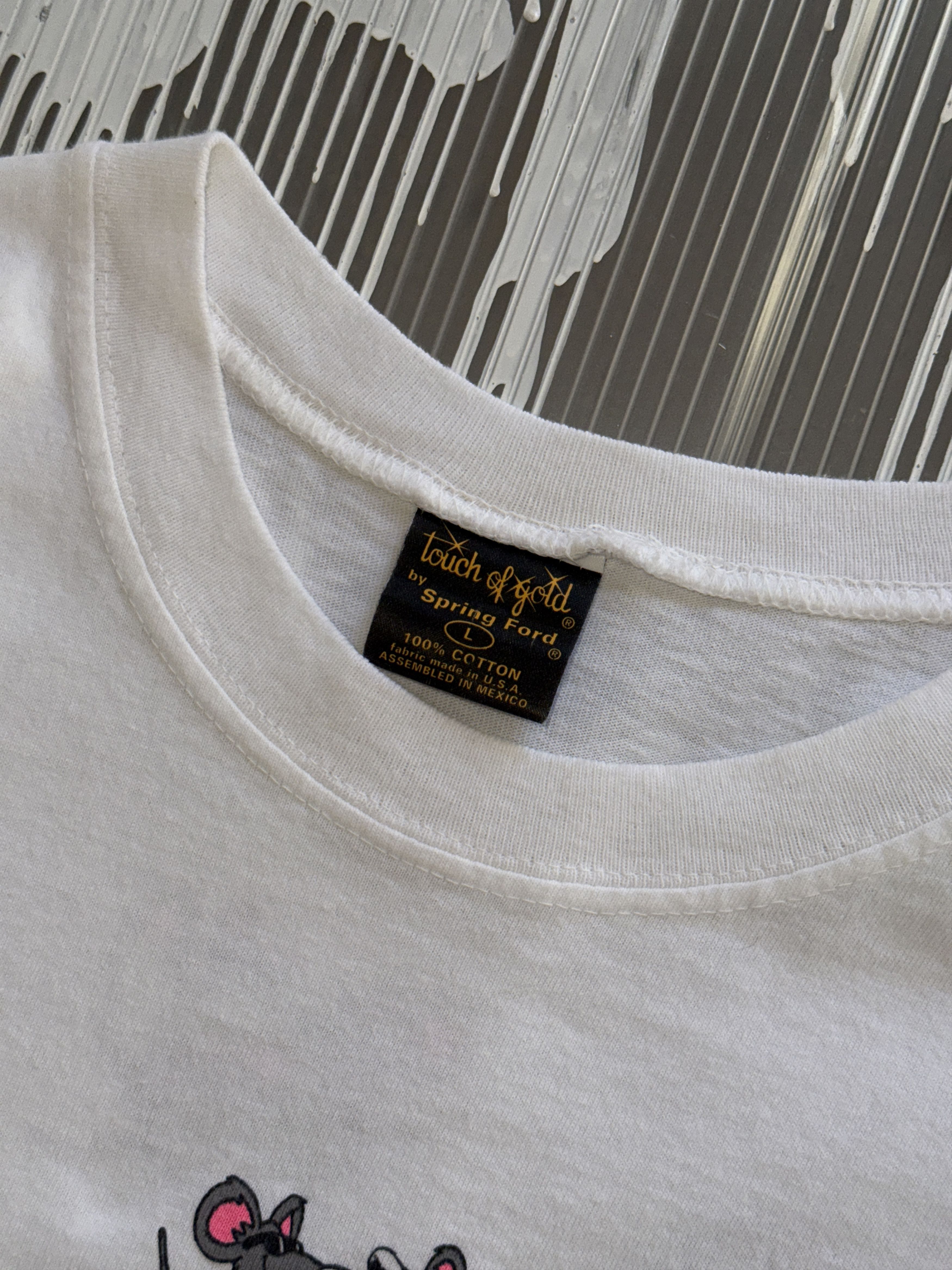 Three Blind Mice vintage 92' single stitch white t-shirt - L