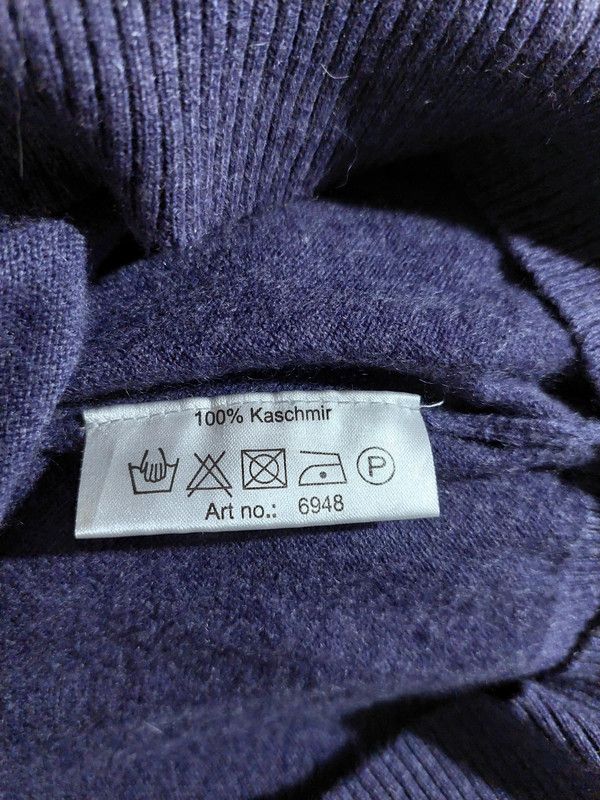 Other 100% cashmere sweater turtleneck jumper purple vintage Size S / US 4 / IT 40 - 5 Thumbnail