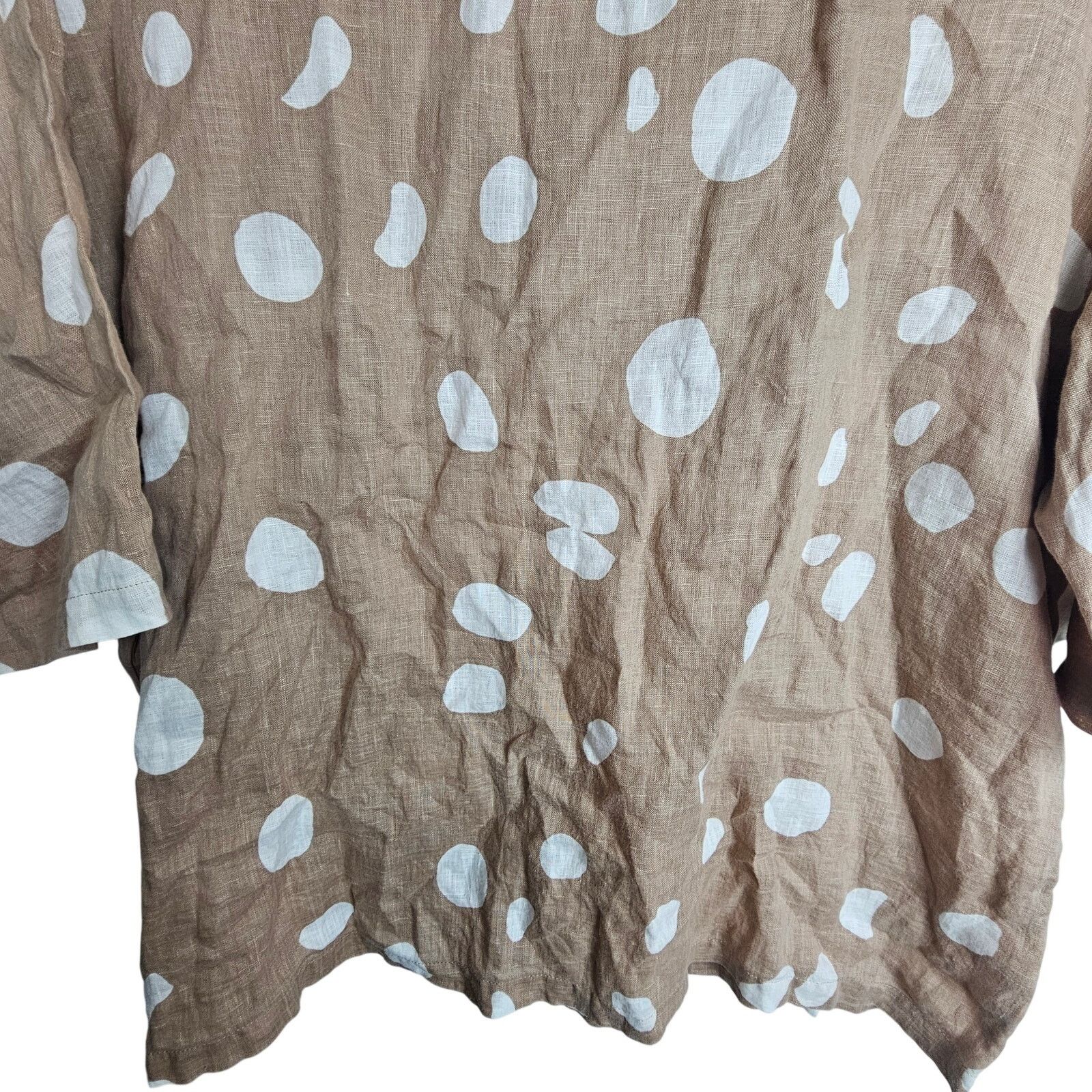 Marimekko Marimekko Womens Abstract Polka Dot Linen Tunic Size M Boho Size M / US 6-8 / IT 42-44 - 3 Thumbnail